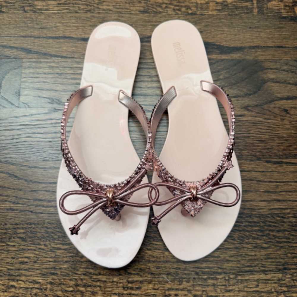Melissa Harmonic Elements Flip Flop Sandals - Rose Gold (8)